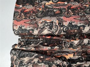 Bomuldsjersey - med Harley motorcykler